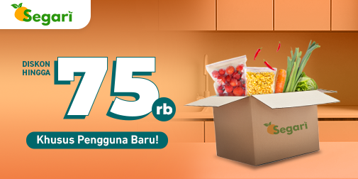Diskon Spesial hingga 75Ribu untuk Pengguna Baru Segari