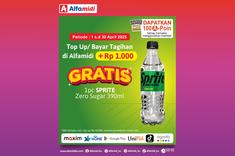 Top Up, Bayar Tagihan via DOKU di Alfamidi GRATIS Minuman Segar Favoritmu!